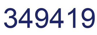 Number 349419 blue image