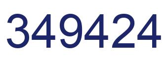 Number 349424 blue image
