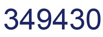 Number 349430 blue image