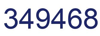 Number 349468 blue image