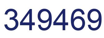 Number 349469 blue image