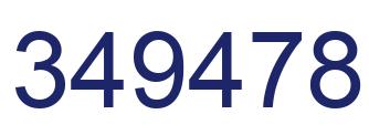 Number 349478 blue image