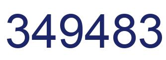 Number 349483 blue image
