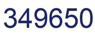 Number 349650 blue image