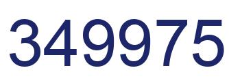 Number 349975 blue image