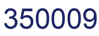 Number 350009 blue image