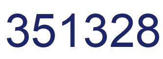 Number 351328 blue image