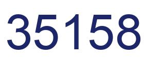 Number 35158 blue image