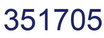 Number 351705 blue image