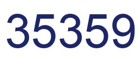Number 35359 blue image