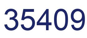 Number 35409 blue image