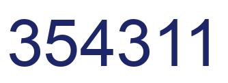 Number 354311 blue image