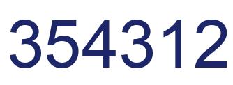 Number 354312 blue image