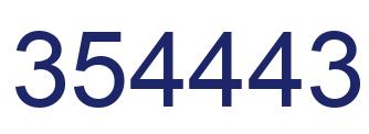 Number 354443 blue image