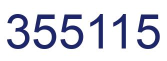 Number 355115 blue image