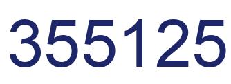 Number 355125 blue image