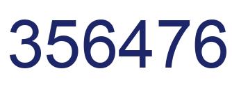 Number 356476 blue image