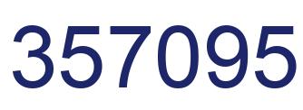 Number 357095 blue image