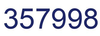Number 357998 blue image