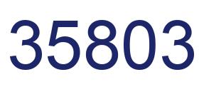 Number 35803 blue image