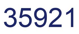 Number 35921 blue image