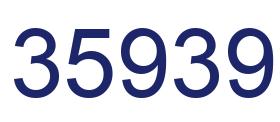 Number 35939 blue image