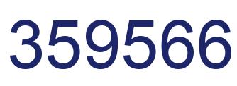 Number 359566 blue image