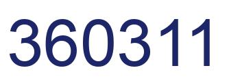 Number 360311 blue image
