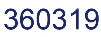 Number 360319 blue image