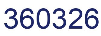 Number 360326 blue image