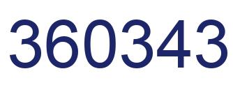 Number 360343 blue image