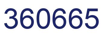 Number 360665 blue image