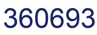 Number 360693 blue image
