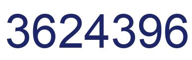 Number 3624396 blue image