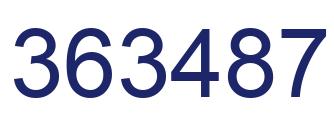 Number 363487 blue image