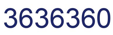 Number 3636360 blue image