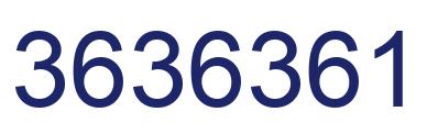 Number 3636361 blue image
