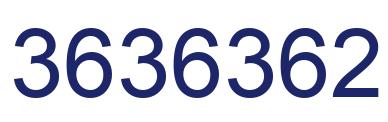 Number 3636362 blue image