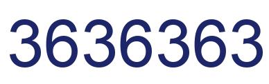 Number 3636363 blue image