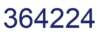 Number 364224 blue image