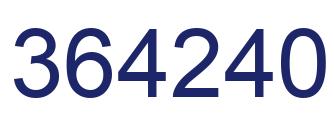 Number 364240 blue image