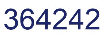 Number 364242 blue image