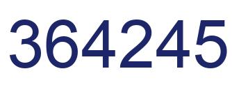 Number 364245 blue image