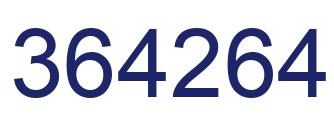 Number 364264 blue image