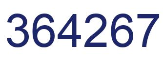 Number 364267 blue image