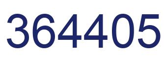 Number 364405 blue image