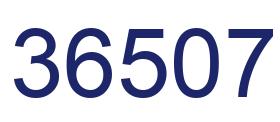 Number 36507 blue image