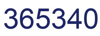 Number 365340 blue image