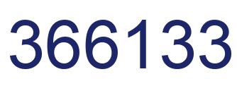 Number 366133 blue image