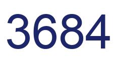 Number 3684 blue image